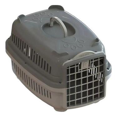 Imagem de Caixa De Transporte Cães E Gatos Forte N1 - - MMA Pets, Cinza