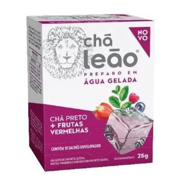 Imagem de Chá Preto Frutas Vermelhas Leão 10 Sachês 25g Infusão a Frio Vegano