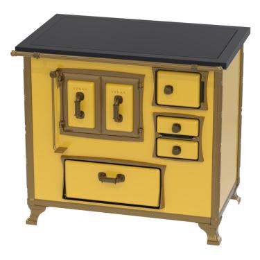 Imagem de Fogao a Lenha Venax GII n 2 Renaissance Premium Amarelo SE