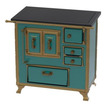 Imagem de Fogao a Lenha Venax GII n 1 Renaissance Premium Turquesa SE