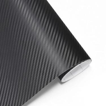Imagem de Filme Vinílico De Fibra De Carbono 3D Preto Para Envelopamento De Carr