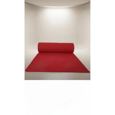 Imagem de Passadeira Carpete Vermelho Liso 10 Metros - Congratulations Store