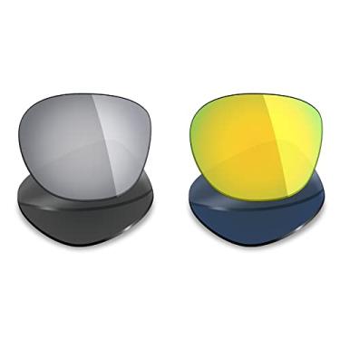 Imagem de Mryok 2 pares de lentes polarizadas de substituição para óculos de sol Oakley Garage Rock – Opções