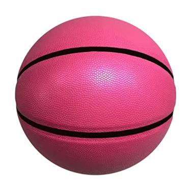 Imagem de Basquete nº 5, nº 6, nº 7, resistente ao desgaste de couro suave PU, presente de aniversário infantil. Adequado para o uso interno e externo.,Pink,size5
