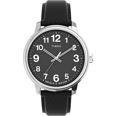 Imagem de Timex Relógio masculino Easy Reader, preto/prata/preto, 43MM, Timex Relógio masculino Easy Reader