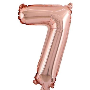 Imagem de Balão de número metalizado rose gold gigante - 75cm (CLIQUE e Escolha seu número) (7)