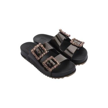 Imagem de Chinelo Slide Feminino Glam Partner Preto Zaxy