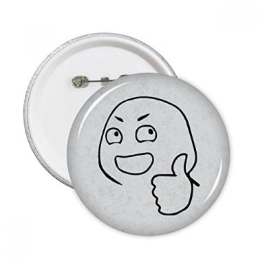 Imagem de Thumb Encourage preto padrão feliz pinos redondos crachá botão emblema acessório decoração 5 peças