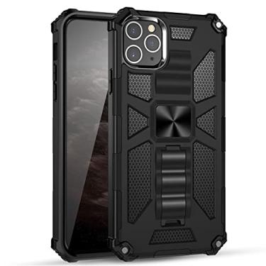 Imagem de Capa para iPhone 14/14 Pro/14 Plus/14 Pro Max, capa militar leve com suporte, capa protetora à prova de choque, à prova de quedas, preta, 14 Pro 6,1 polegadas