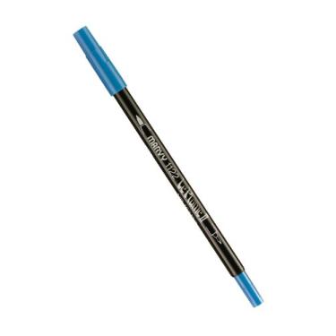 Imagem de UCHIDA Marcador de ponta extra fina Marvy Le Plume II com ponta dupla, suprimentos de arte, azul claro