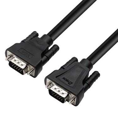 Imagem de Cabo de monitor VGA para VGA DTECH macho para macho 1080p de alta resolução preto..., Preto, 15ft