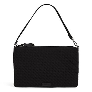 Imagem de Vera Bradley Bolsa feminina conversível de microfibra com proteção RFID, Preto clássico, One Size