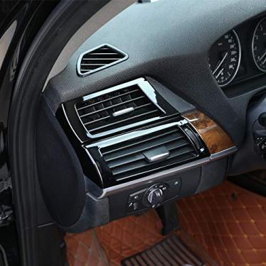Imagem de JIERS Para BMW X5 X6 E70 E71 2008-2013, acessórios de acabamento de moldura de ventilação de ar condicionado dianteiro de plástico ABS