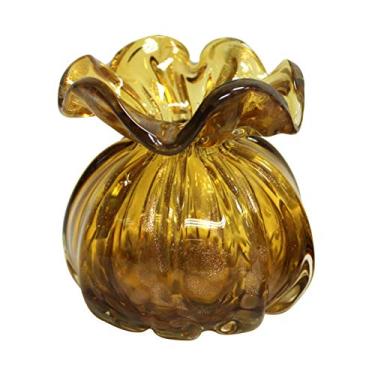 Imagem de Trouxinha Golden em vidro L11 cm x P11 cm x A14,5cm cor cor ambar