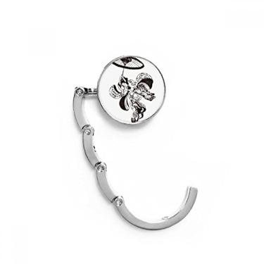 Imagem de Gancho de mesa com estampa de guarda-chuva de mulher japonesa, gancho decorativo, gancho dobrável