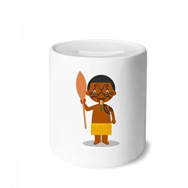 Imagem de DIYthinker Caixa preta de cerâmica com desenho da Nova Zelândia da Quant Porta-moedas para presente de cofrinho