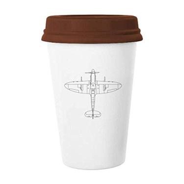 Imagem de Caneca de cerâmica para copo de cerâmica com tecnologia de arma de aeronave