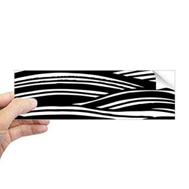 Imagem de DIYthinker Woodcut Painting Wave Texture Adesivo retangular para para-choque notebook janela decalque