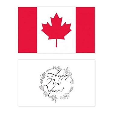Imagem de Bandeira nacional do Canadá, América do Norte, festival de ano novo, cartão de felicitações, mensagem de abençoamento presente