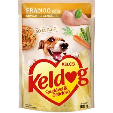 Imagem de Ração Úmida Keldog Sachê Frango, Ervilha e Cenoura - 100 g