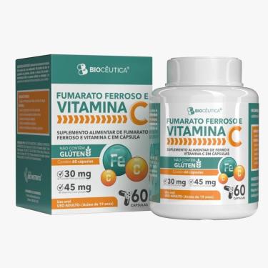 Imagem de Vitamina C + Fumarato Ferroso 60 Cápsulas - BioCêutica-Unissex