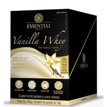 Imagem de Vanilla Whey Protein 30G Caixa 15 Unidades Essential Nutrition