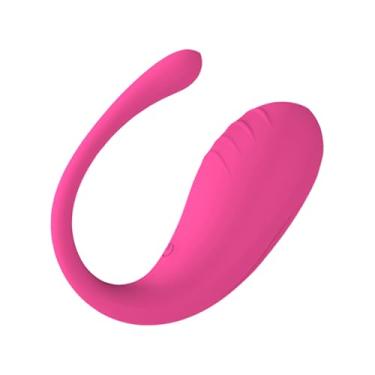 Imagem de "APP Vibrador de controle remoto sem fio com ovo de salto divertido - Masturbador feminino | Brinquedos sexuais adultos para casais de mulheres - Vibrador de ponto G para o prazer sexual" (vermelho)