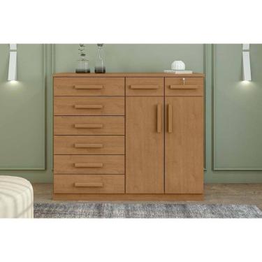 Imagem de Cômoda Casal Toronto New 2 Portas 8 Gavavetas Rovere - Lopas