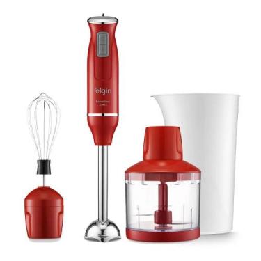 Imagem de Mixer Power Inox 600W 3 Em 1 Vermelho Elgin