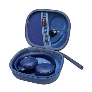 Imagem de XANAD Capa rígida para fone de ouvido JBL Tune 520BT/510BT/660NC/700BT/710BT/760NC/750BTNC/660 BTNC/560BT/500BT/E45BT ou JBL Live 650BTNC/460NC/400BT/500B (azul)