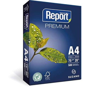 Imagem de Suzano 70001308, Papel Sulfite, A4, Report Alcalino, 75 g, 500 Folhas, Multicor, Pacote de 10