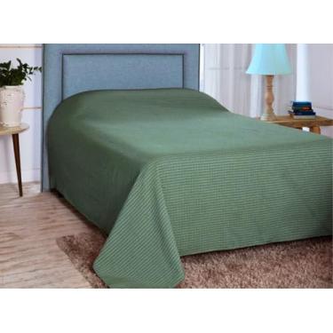Imagem de Colcha Cama De Casal Padrão Piquet Cobre Leito 2 M X 2,20 M (Verde)