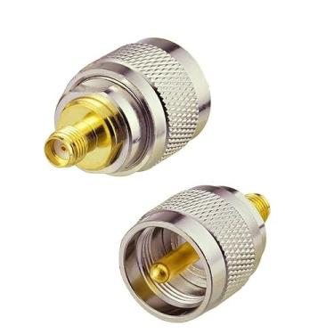 Imagem de Adaptador coaxial DHT Electronics 2 peças RF SMA fêmea para UHF macho PL-259 PL259