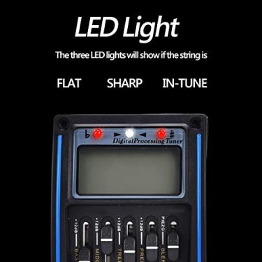 Imagem de Equalizador de Pré-amplificador de 5 Bandas Piezo Digital Tuner Pickup para Violão ShopTime Com Esse Pré-amplificador você Gasta Muito Menos Tempo