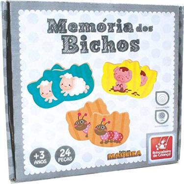 Imagem de Jogo da Memoria Animais em Madeira Brincadeira De Criança
