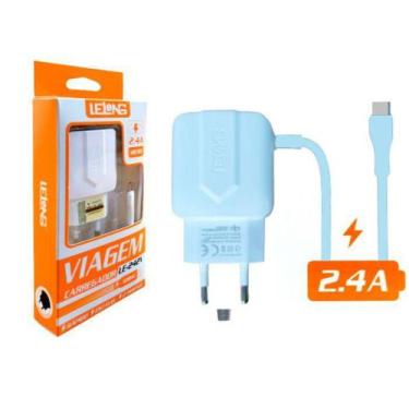 Imagem de Carregador Rápido LELONG p/ Galaxy Conexão V8 e duas Portas USB 2.4A