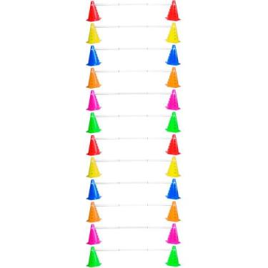 Imagem de Kit Agilidade Treinamento Funcional 24 Cones com Barreira - Natural Fi