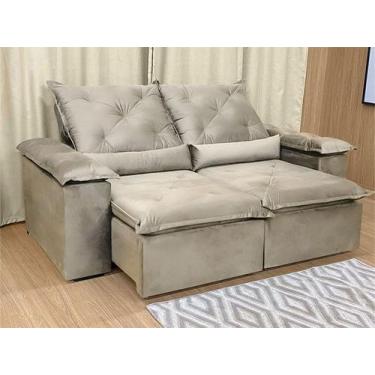 Imagem de Sofá Retrátil Reclinável 2,30 m Bege 201 Athenas - MASTER