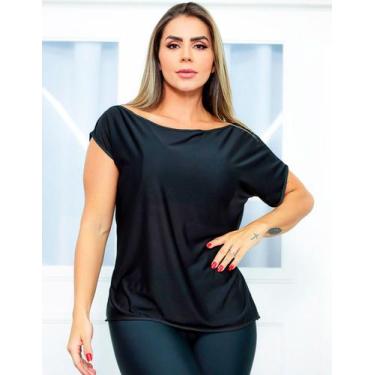 Imagem de Blusa Feminina Fitness Ombro Só em Dry Fit Seca Rápido para Academia e