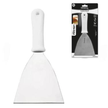 Imagem de Espátula Reta 5 Inox Original Chapa Lanche Chapeiro Cozinha - Original