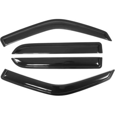 Imagem de Viseira de janela compatível com Ford F-150 Crew Cabine 2001-2003, Lincoln Blackwood 2002-2003 (não serve para iluminação e acabamento XL), defletores de ventilação de janela lateral com fita