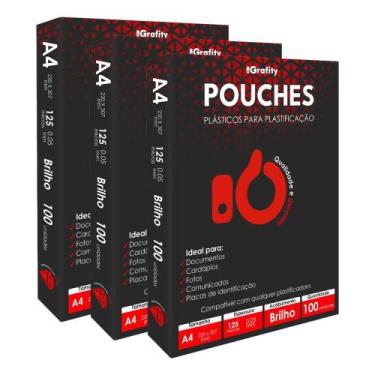 Imagem de Plástico Plastificação 300 Grafity A4 0,05mm 125 Micras