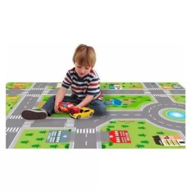 Imagem de Tapete Infantil De Atividades Impermeável Dupla Face ABC Carros - Ibim