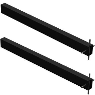 Imagem de 2 SUPORTES PIA CHUMBAR BANCADA MESA 50 CM - Preto - MULTIFORMA