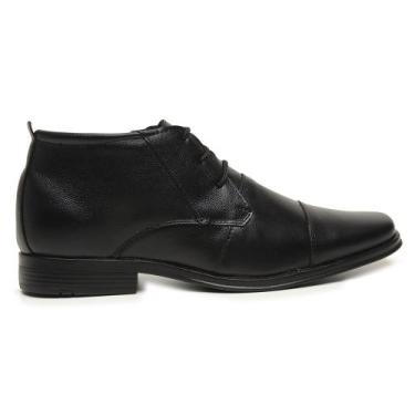 Imagem de Sapato Social Masculino Couro Cano Curto Design Oxford Bico Longo Form