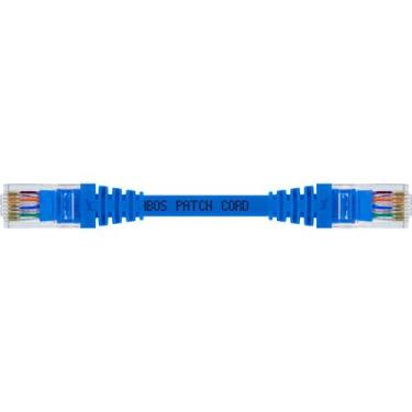 Imagem de Cabo De Rede 10 Centímetros Patch Cord Cat6 UTP 100% Cobre Azul - CABO