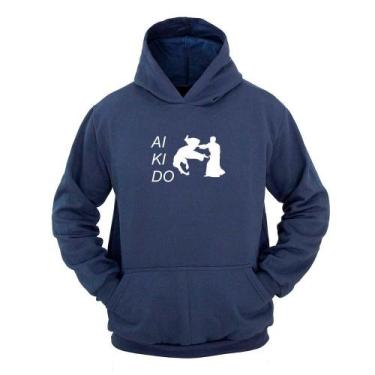 Imagem de Moletom Masculino Canguru com Capuz Estampa Aikido Conforto - Ragor, G