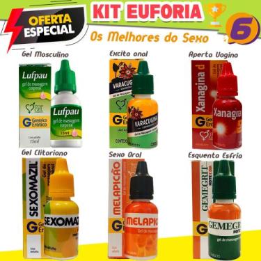 Imagem de Kit Euforia Sex Shop Produtos eróticos Casal  Lubrificante - Top Gel 