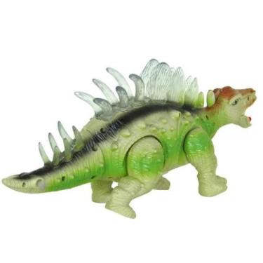 Imagem de Brinquedo infantil Dinossauro Com som e luz Estegossauro e muito diver