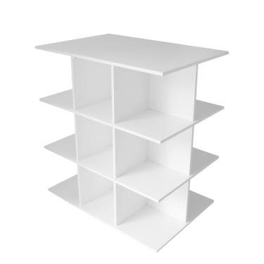 Imagem de Balcão Central Com Nichos Para Loja Comércio Modular Branco- cód. 206 - Klithovit Decor